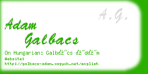 adam galbacs business card